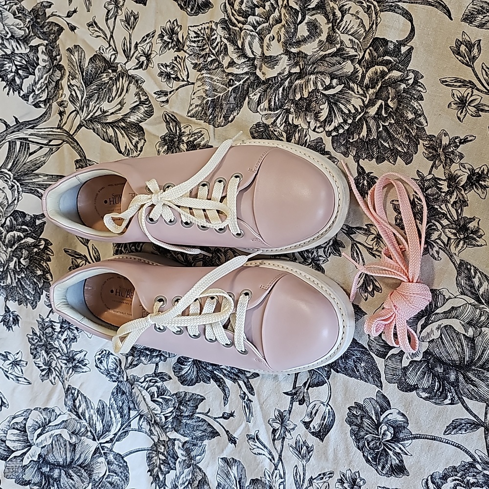 Samuel Hubbard Light Pink Fast For Her Leather Sneakers Sz 6